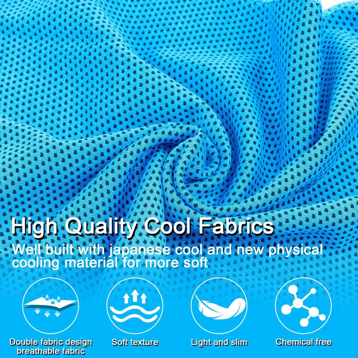 Cooling Sports Towel with Polka Dot Pattern for Fitness & Outdoor Activities