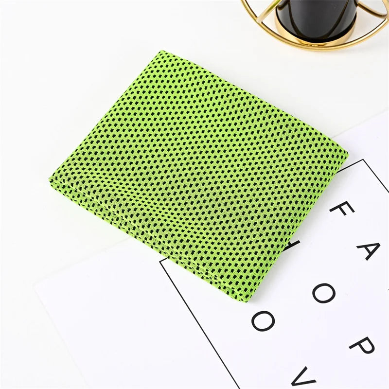 Cooling Sports Towel with Polka Dot Pattern for Fitness & Outdoor Activities