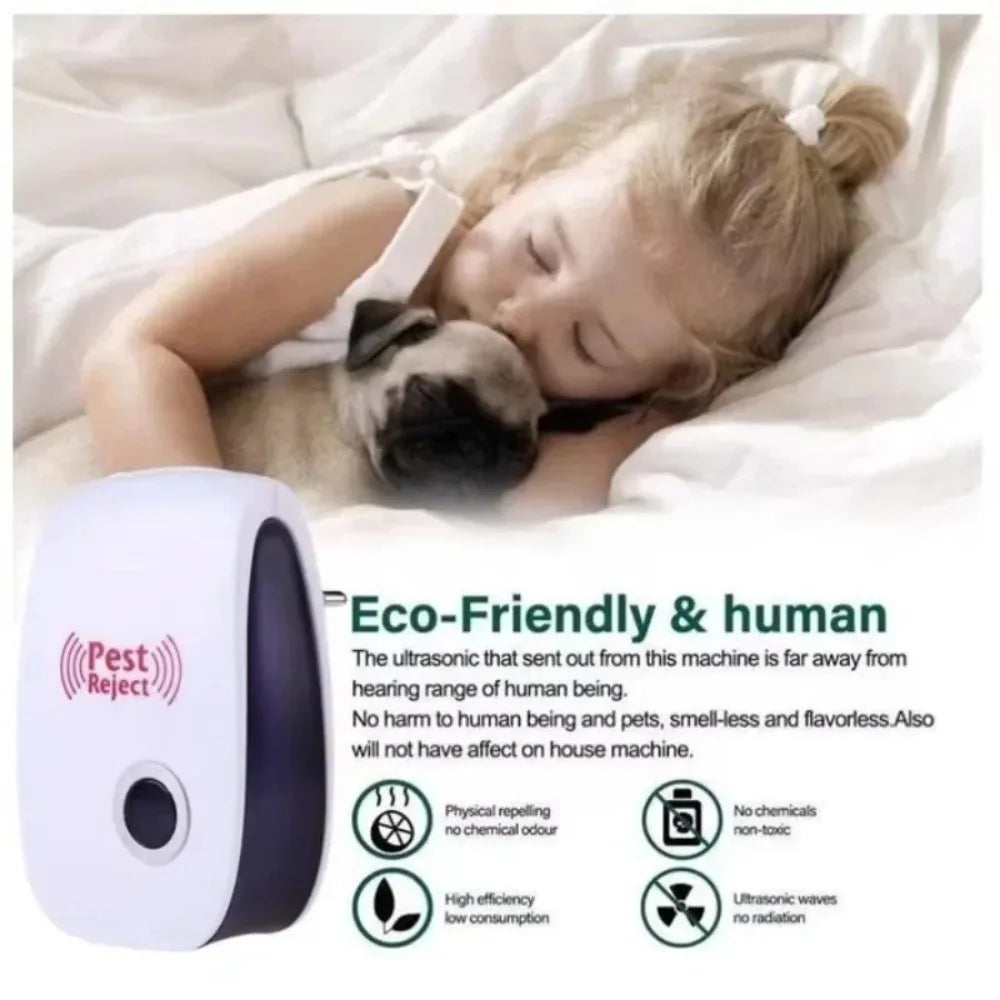 Indoor Ultrasonic Insect and Rodent Repeller Plug-In Device