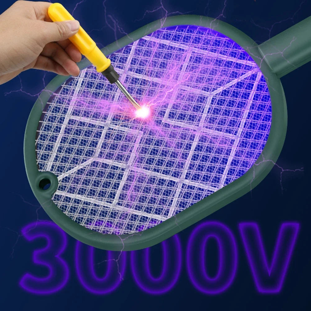 2-in-1 Electric Fly and Mosquito Swatter with USB Charging