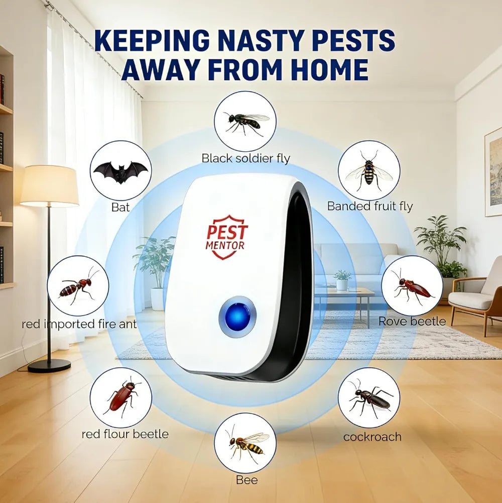 Indoor Ultrasonic Insect and Rodent Repeller Plug-In Device