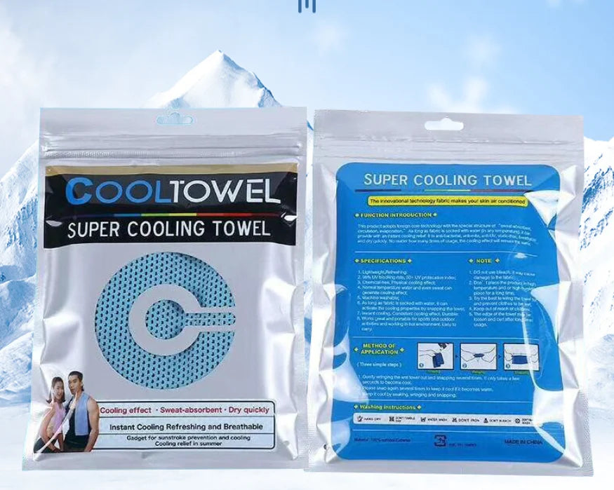 Cooling Sports Towel with Polka Dot Pattern for Fitness & Outdoor Activities