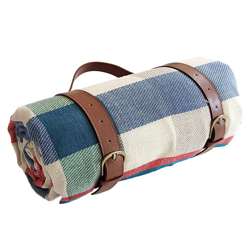 Outdoor Picnic Blanket Portable Plaid Foldable Mat for Travel & Parks