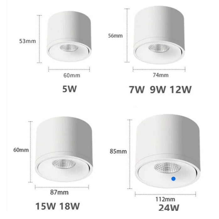 Ceiling Mounted Directional Spotlight Rotatable Modern Light