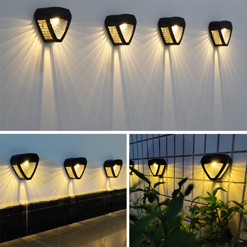 Elegant Solar Wall Lamp for Patio and Driveway