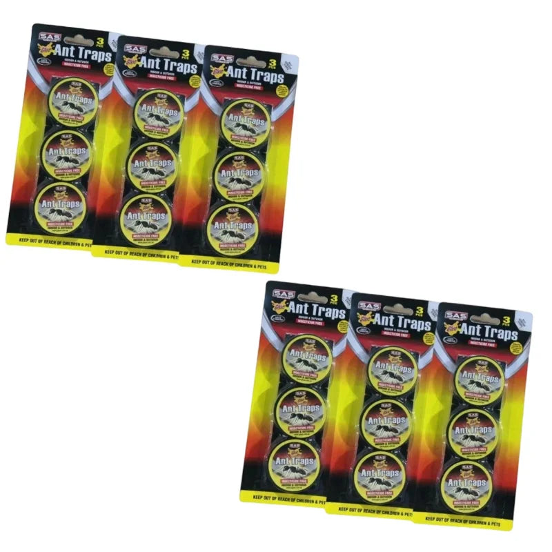 18-Pack Sticky Ant Traps for Home & Outdoor Use