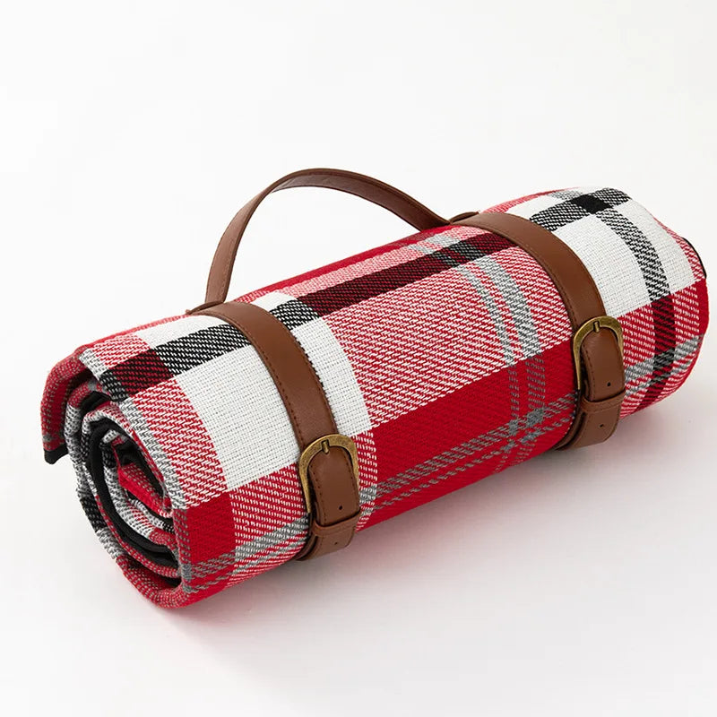 Outdoor Picnic Blanket Portable Plaid Foldable Mat for Travel & Parks