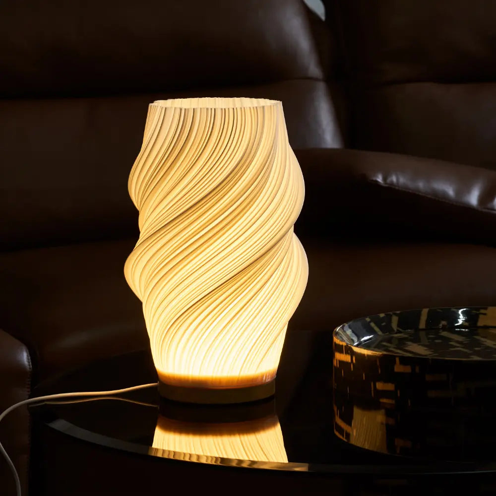 Contemporary Accent Lamp Stylish Wave Design with Adjustable Glow