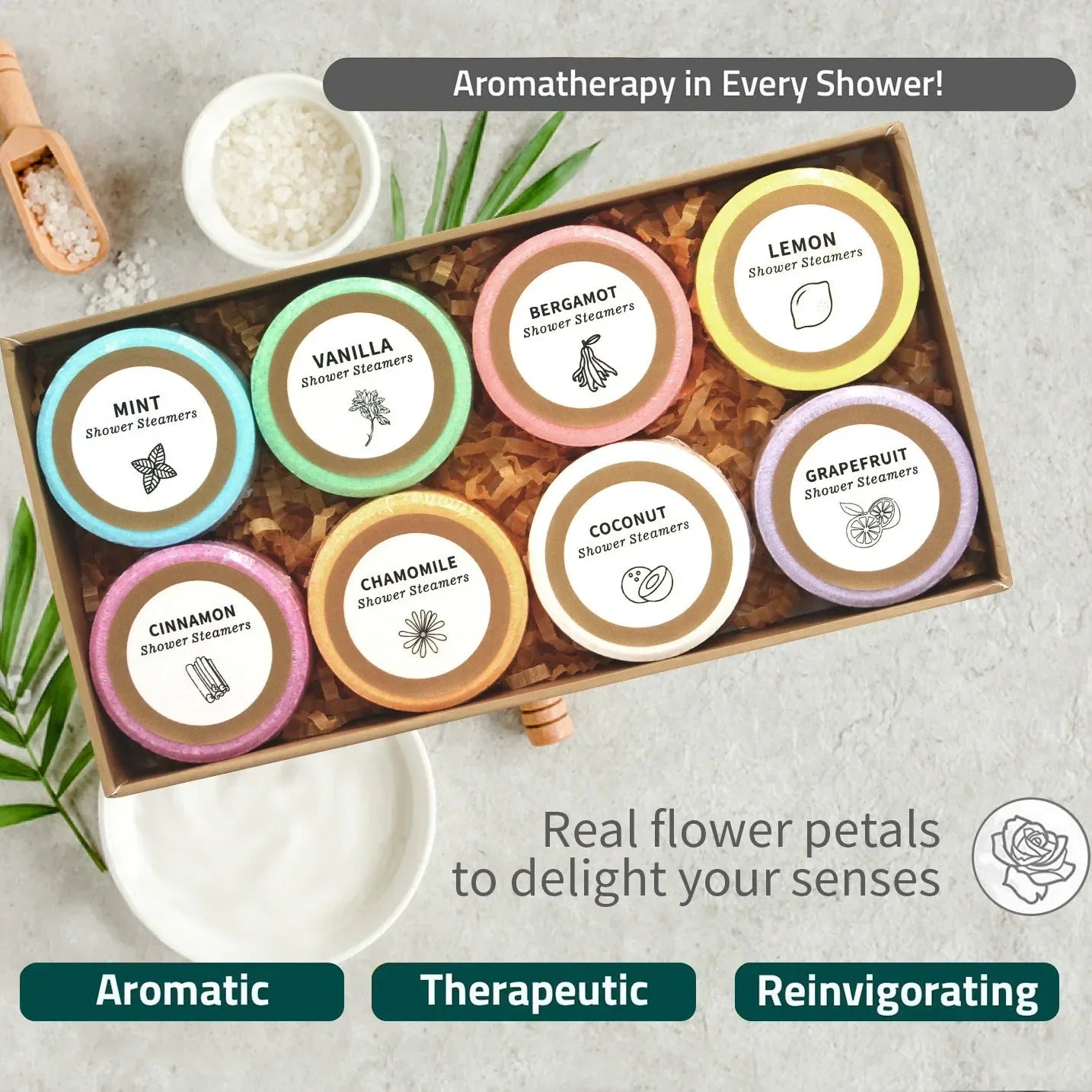 8pcs Natural Bath Bomb Set – Moisturizing Bubble Spa Balls for Relaxation, Skin Care & Aromatherapy