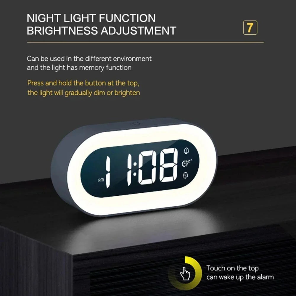 Digital Sunrise Alarm Clock Dimmable Night Light and Natural Wake Sounds