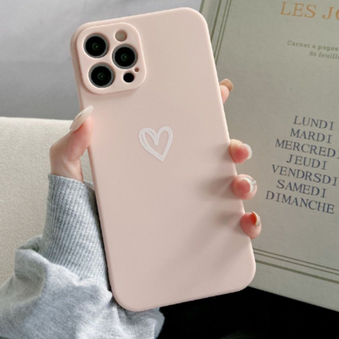 Stylish Heart Phonecase Dirt‑Repellent Cover