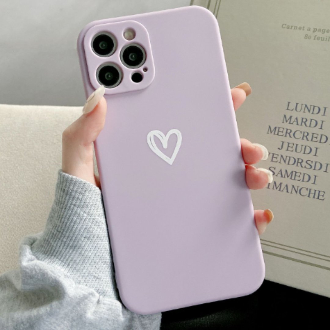 Stylish Heart Phonecase Dirt‑Repellent Cover