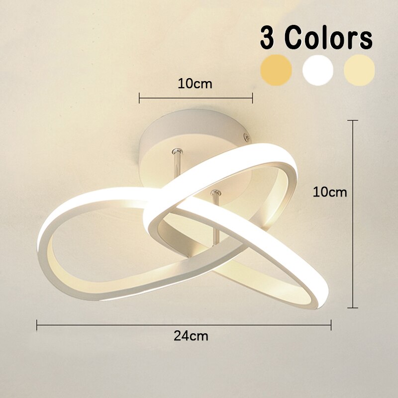 Contemporary 3-Ring Ceiling Light Adjustable LED Interior Fixture