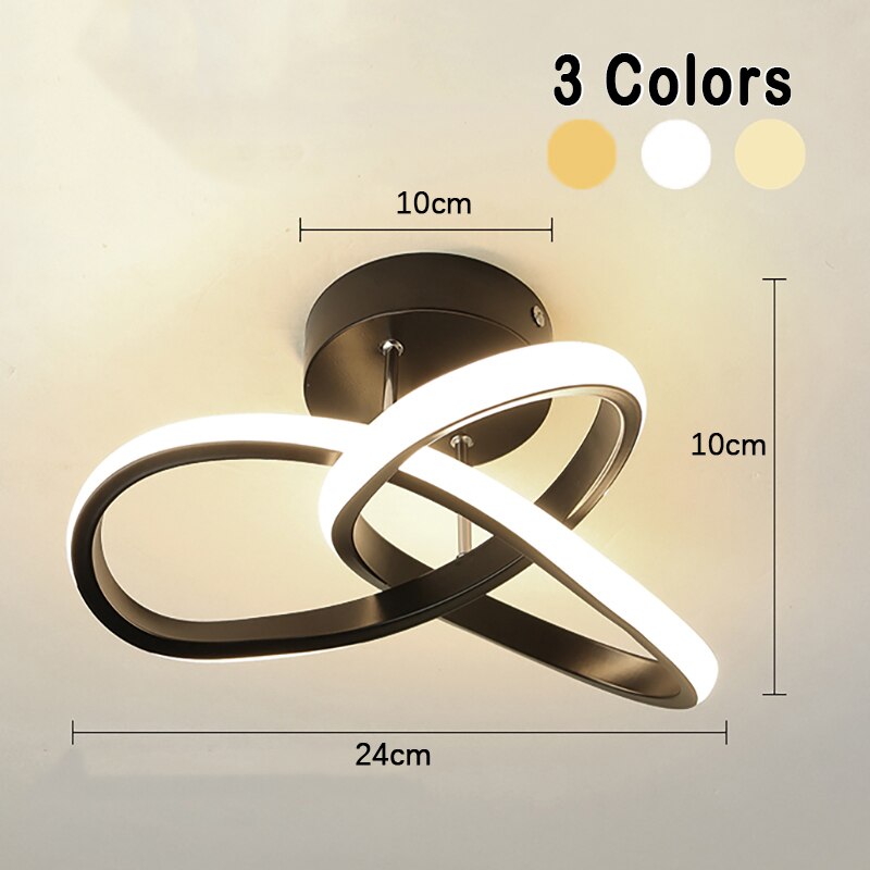 Contemporary 3-Ring Ceiling Light Adjustable LED Interior Fixture