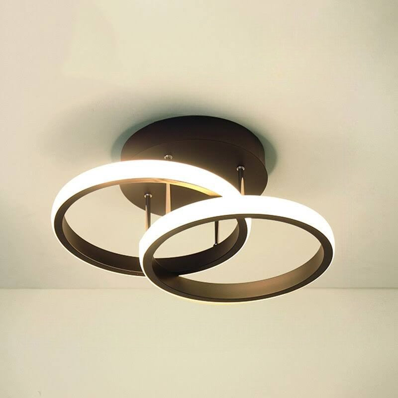 Contemporary 3-Ring Ceiling Light Adjustable LED Interior Fixture