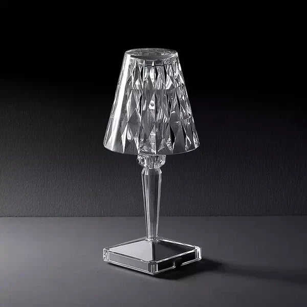 Elegant Crystal Accent Lamp Dimmable Rechargeable Lighting for Home
