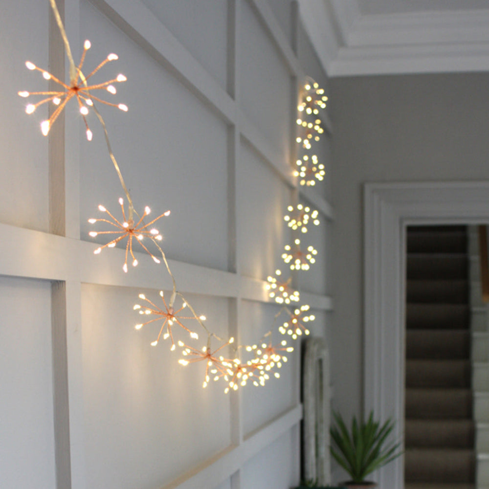 LED Starburst Fairy Lights Warm White Indoor Outdoor String Lights