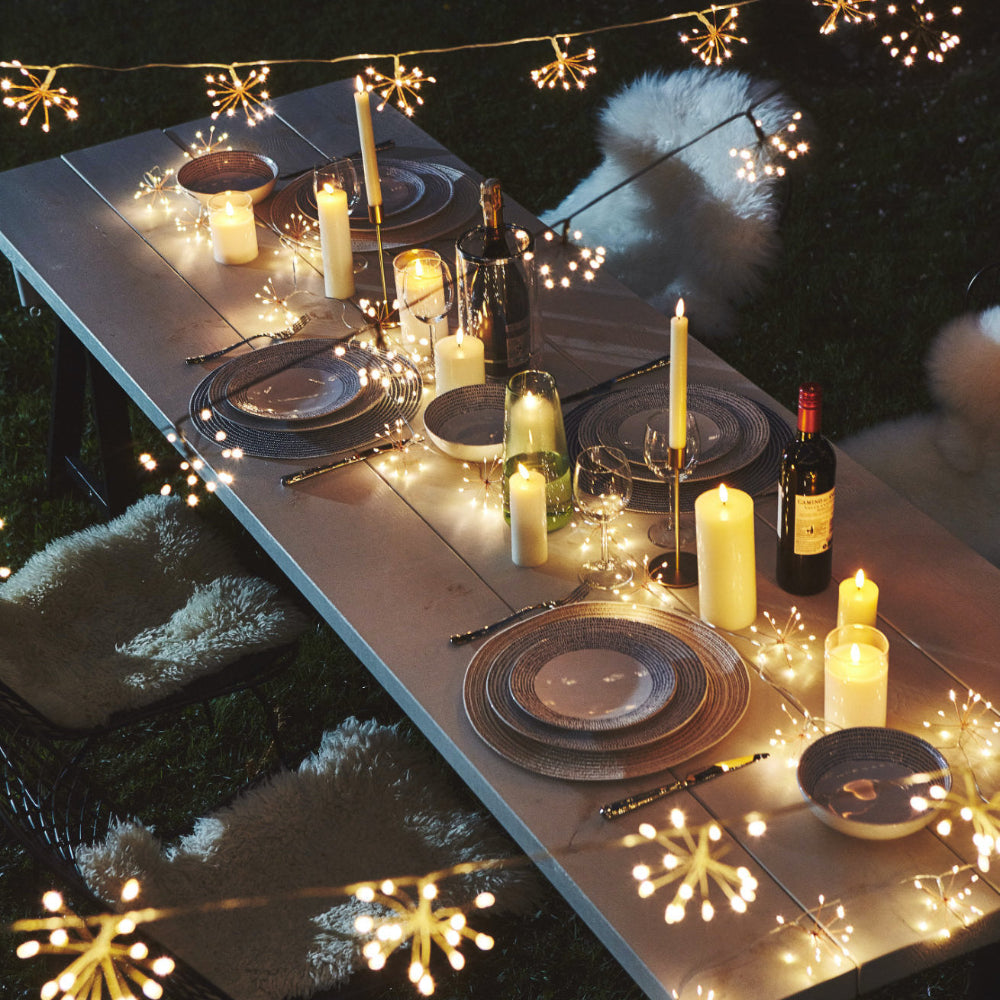 LED Starburst Fairy Lights Warm White Indoor Outdoor String Lights