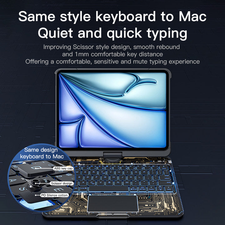 Transparent 360° iPad Keyboard Case