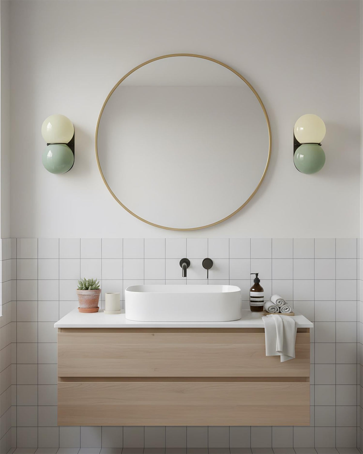 Twin Orb Wall Lights for Modern Interiors