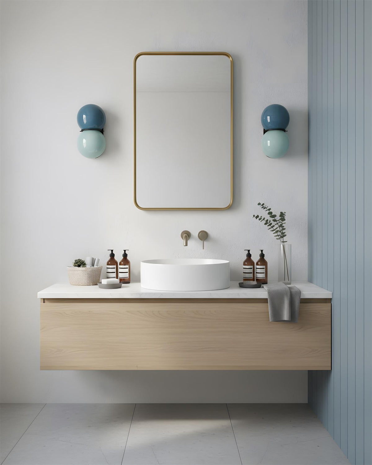 Twin Orb Wall Lights for Modern Interiors