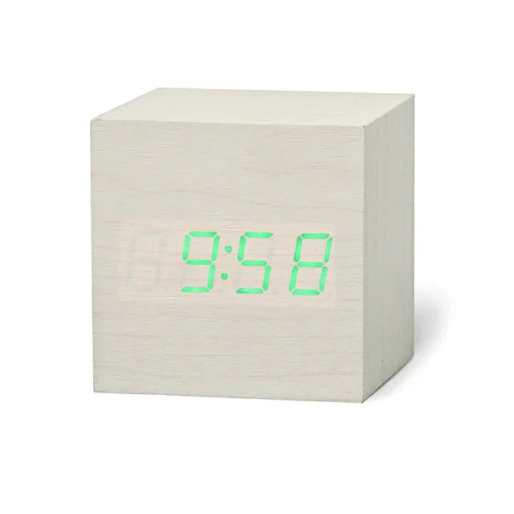 Mini LED Alarm Clock Compact Desk Clock with Night Mode