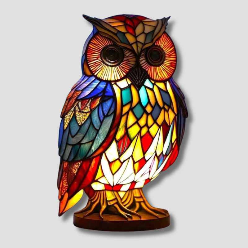 Home Decor Animal Lamp Color Glow Stained Glass Effect