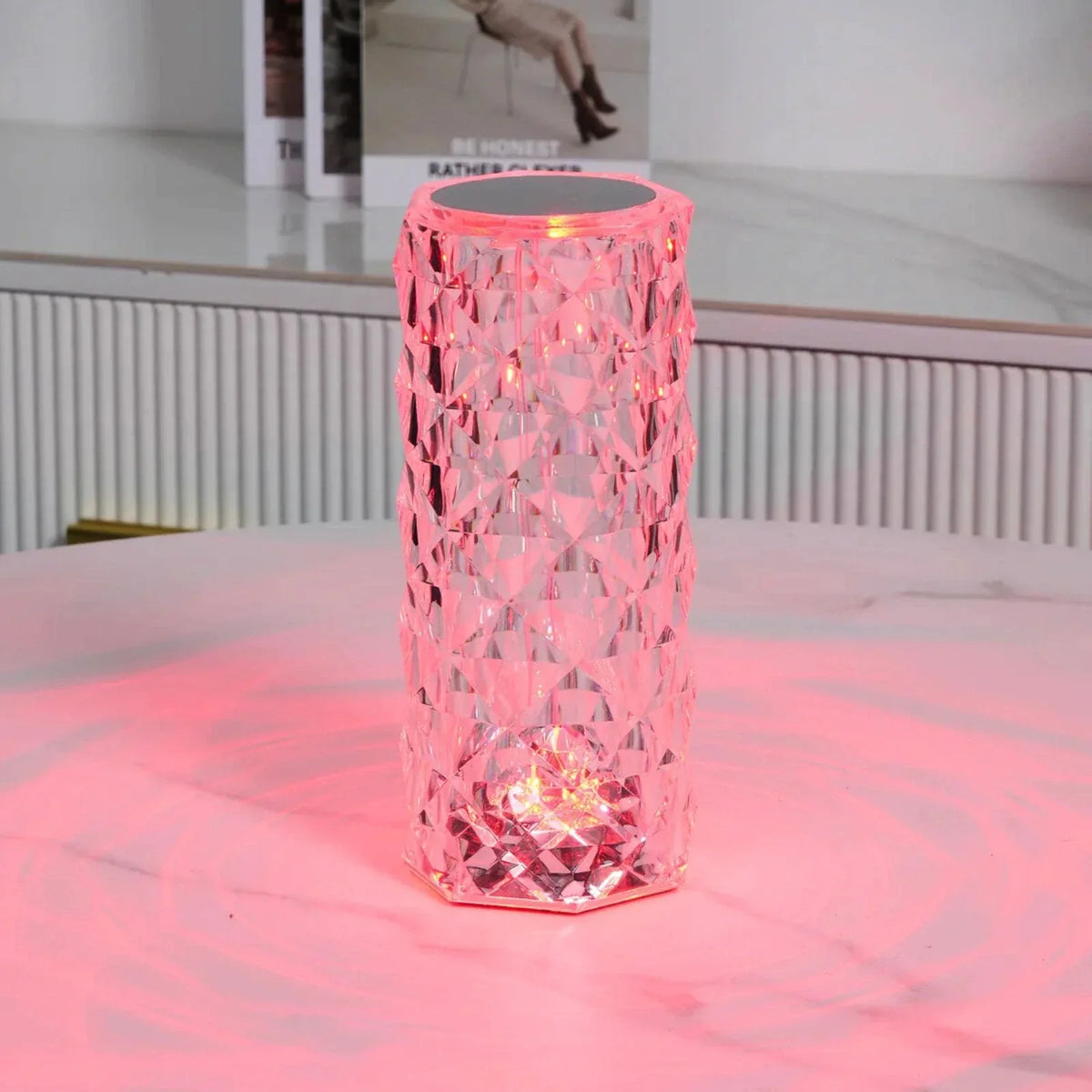 Elegant Crystal LED Lamp 16 Colour Options & Remote Control