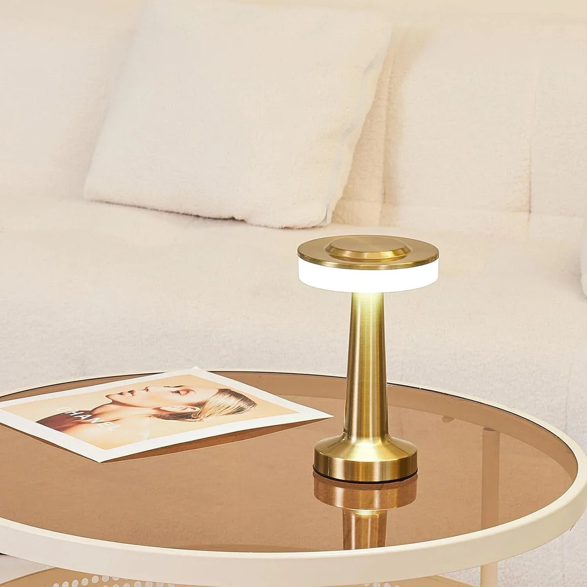 Portable Dimmable Table Lamp Elegant Retro Design