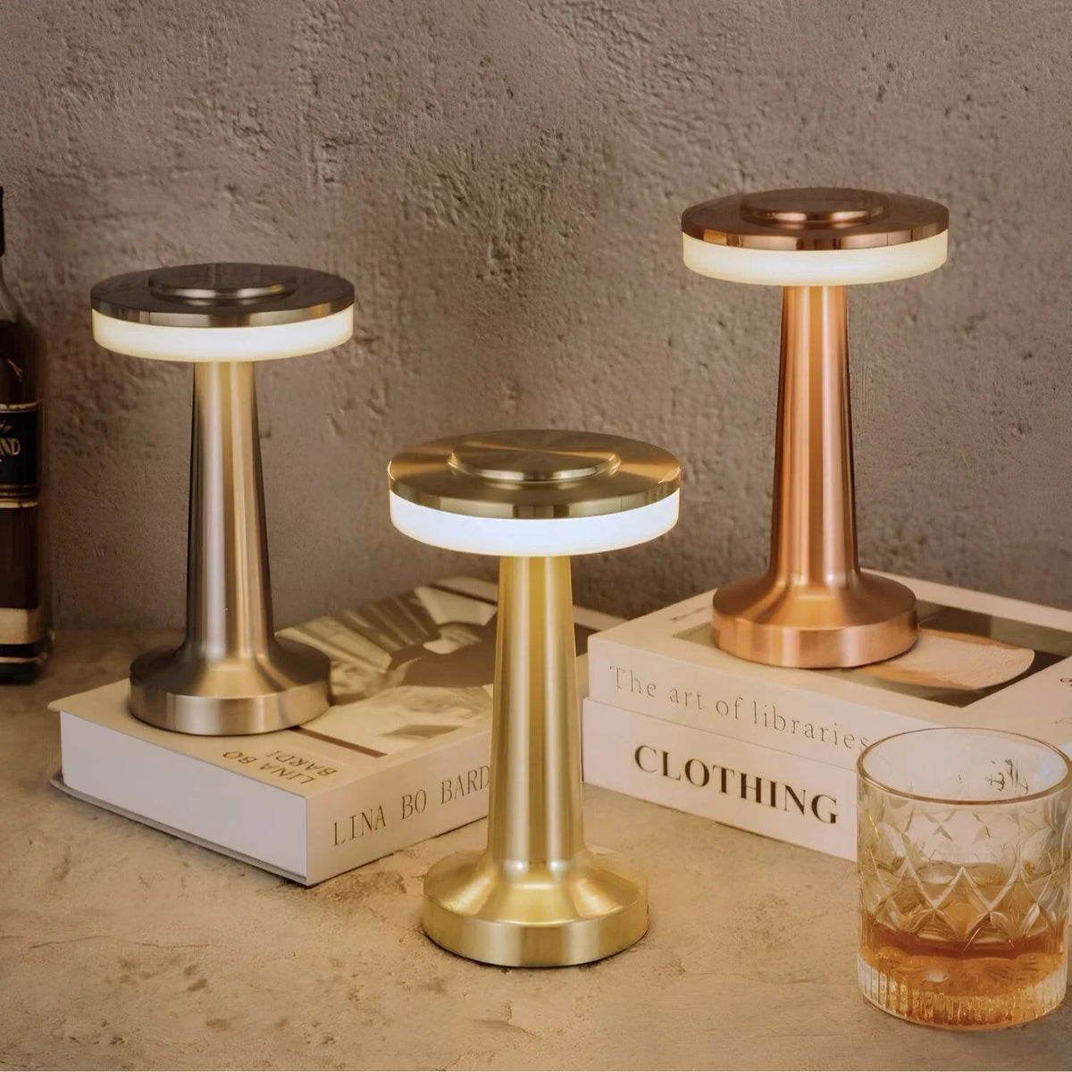 Portable Dimmable Table Lamp Elegant Retro Design