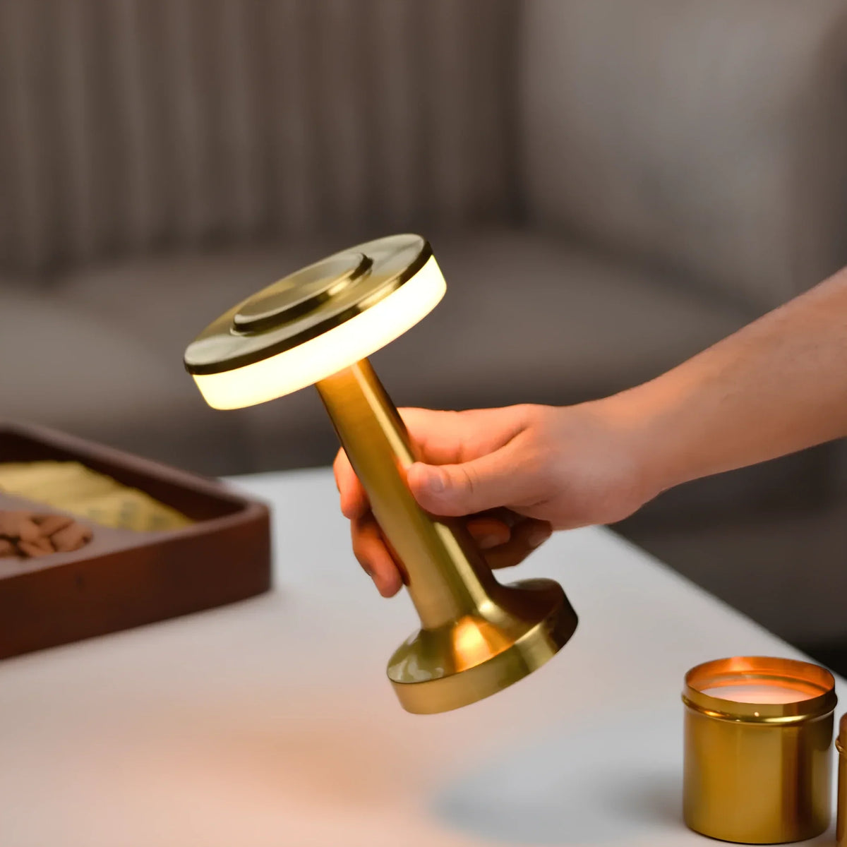Portable Dimmable Table Lamp Elegant Retro Design
