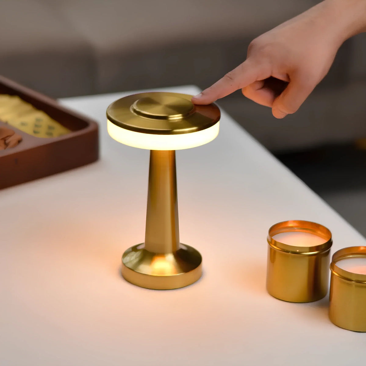 Portable Dimmable Table Lamp Elegant Retro Design