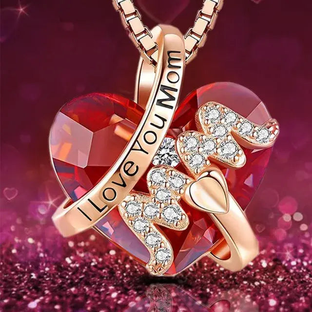 Mother’s Day Heart Necklace Meaningful Gift for Mum