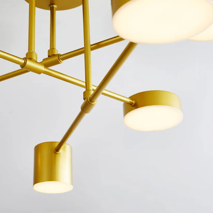 Modern Living Room Ceiling Light 6-Light Adjustable Design