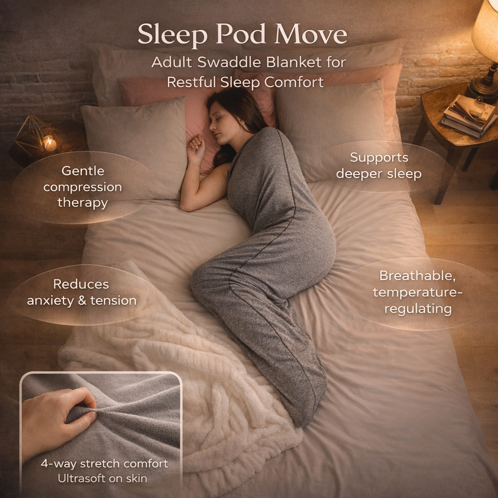 Weighted Blanket Adult Swaddle Sleep Pod Calm Rest