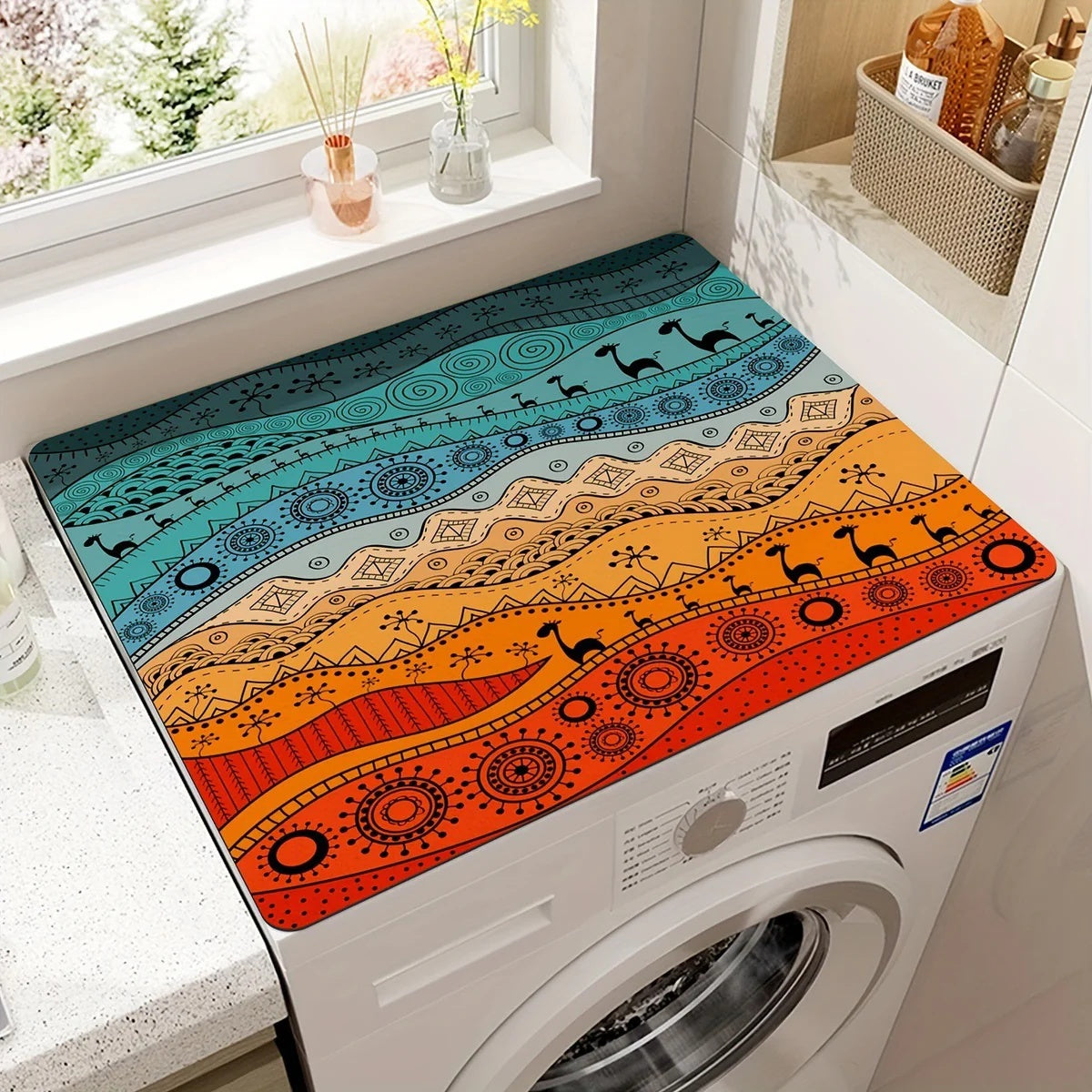 Stylish Mandala Appliance Mat Dustproof Spill‑Resistant Surface Protector