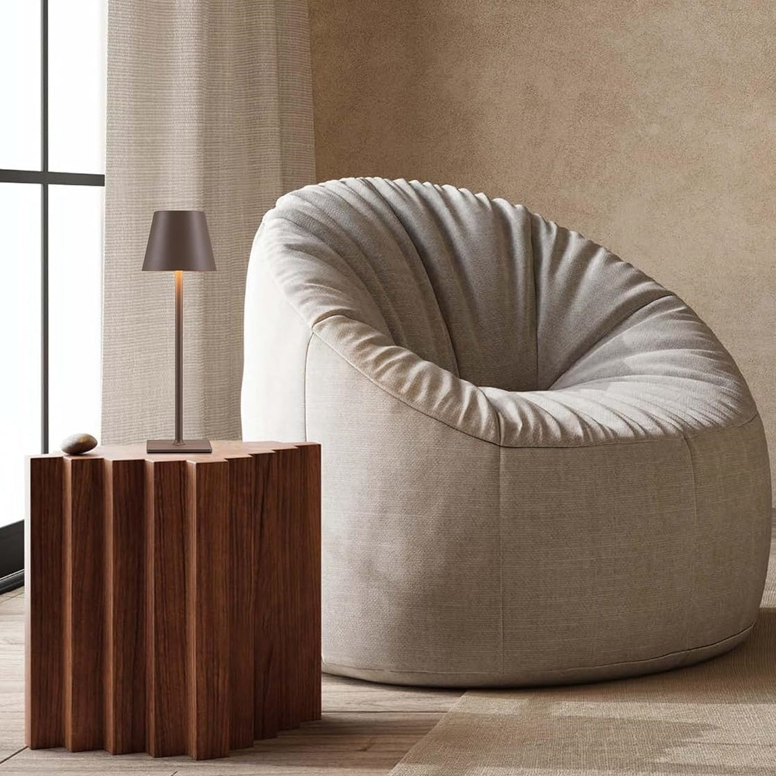 Tall Dimmable Table Lamp Touch‑Control Rechargeable LED Light