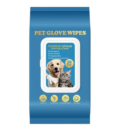 Pet Cleaning Gloves Quick Hygiene Wipes for Pets