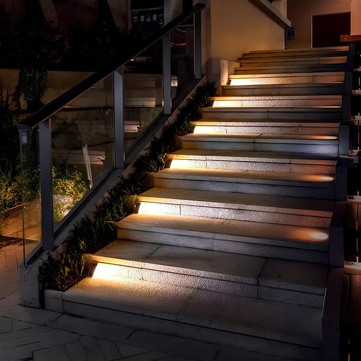 Outdoor Solar Step Lights Waterproof, Durable & Ambient Glow