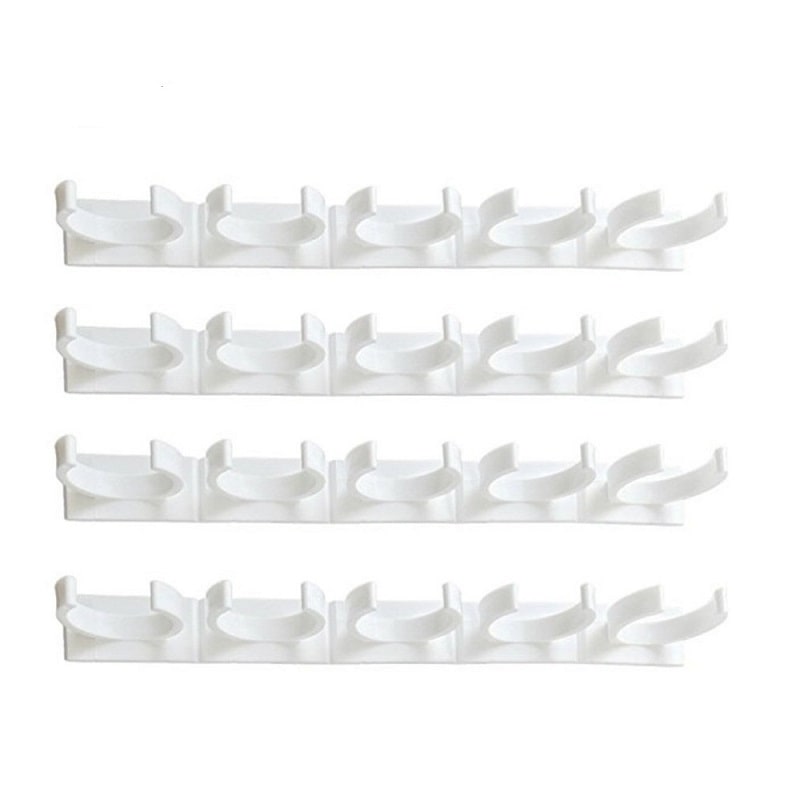 Adhesive Spice Rack Clips with Cabinet Door Storage Strips Set of 4 Gripper