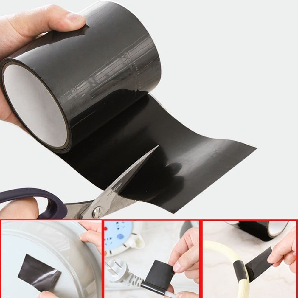 Adhesive Waterproof Tape Heavy Duty Repair Rolls Leaks Hoses Sealing