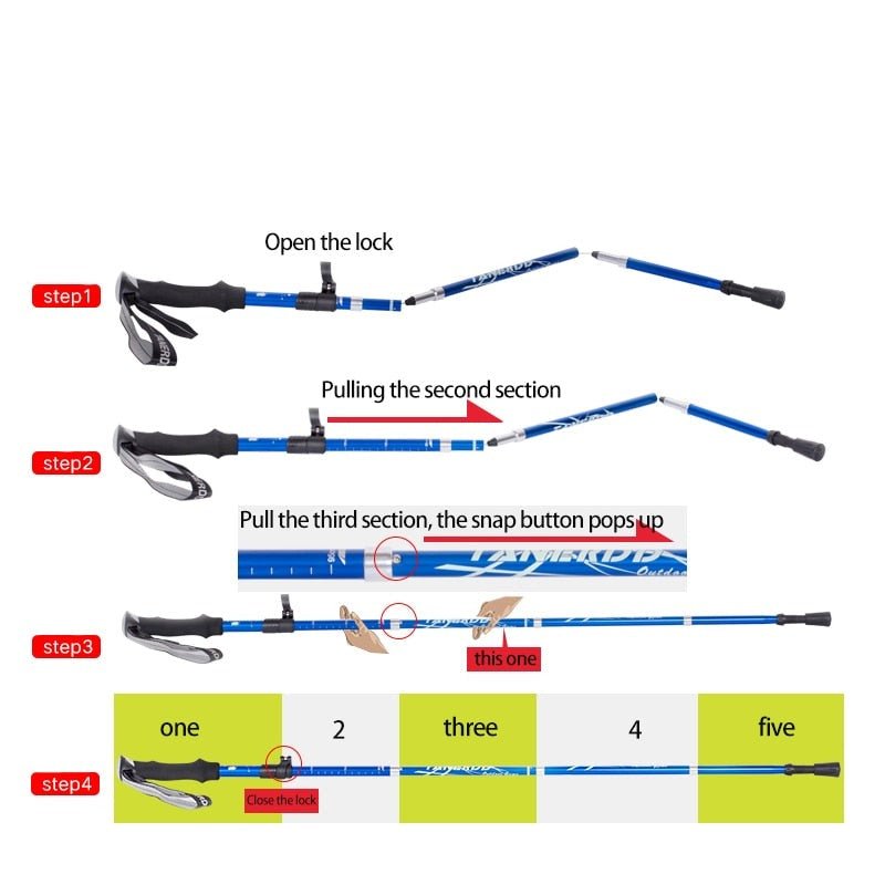 Lightweight Hiking Poles and Foldable Walking Support