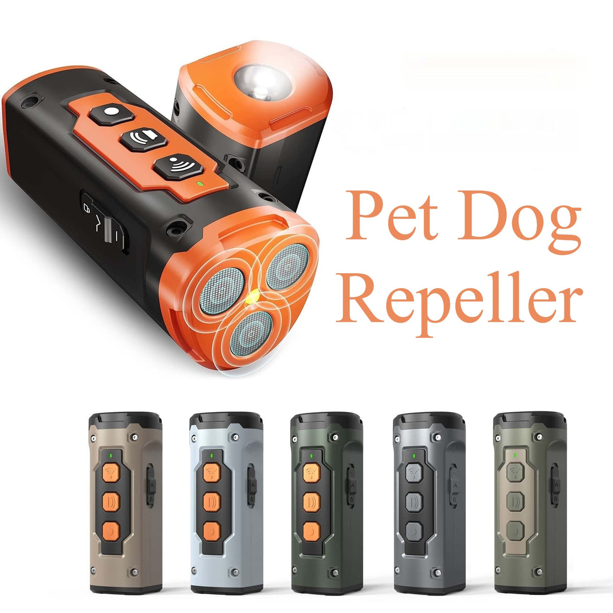 Anti Barking Dog Device Ultrasonic Bark Deterrent with LED Flashlight and Training Sounds