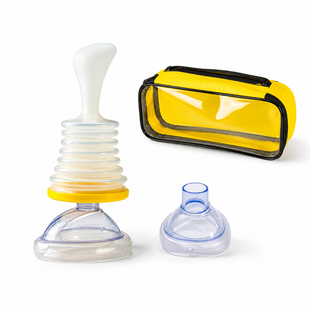 Anti Choking Device with Airway Clearance Manual Suction and Adult Child Masks Emergency Kit