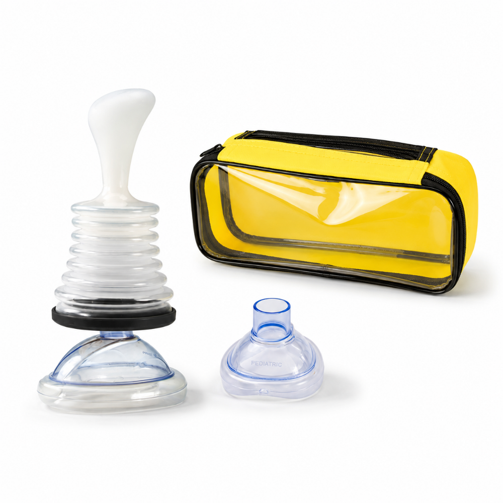 Anti Choking Device with Airway Clearance Manual Suction and Adult Child Masks Emergency Kit