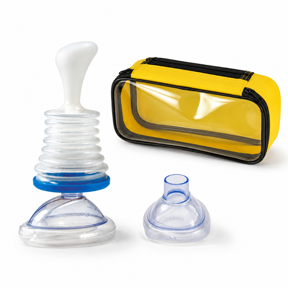 Anti Choking Device with Airway Clearance Manual Suction and Adult Child Masks Emergency Kit