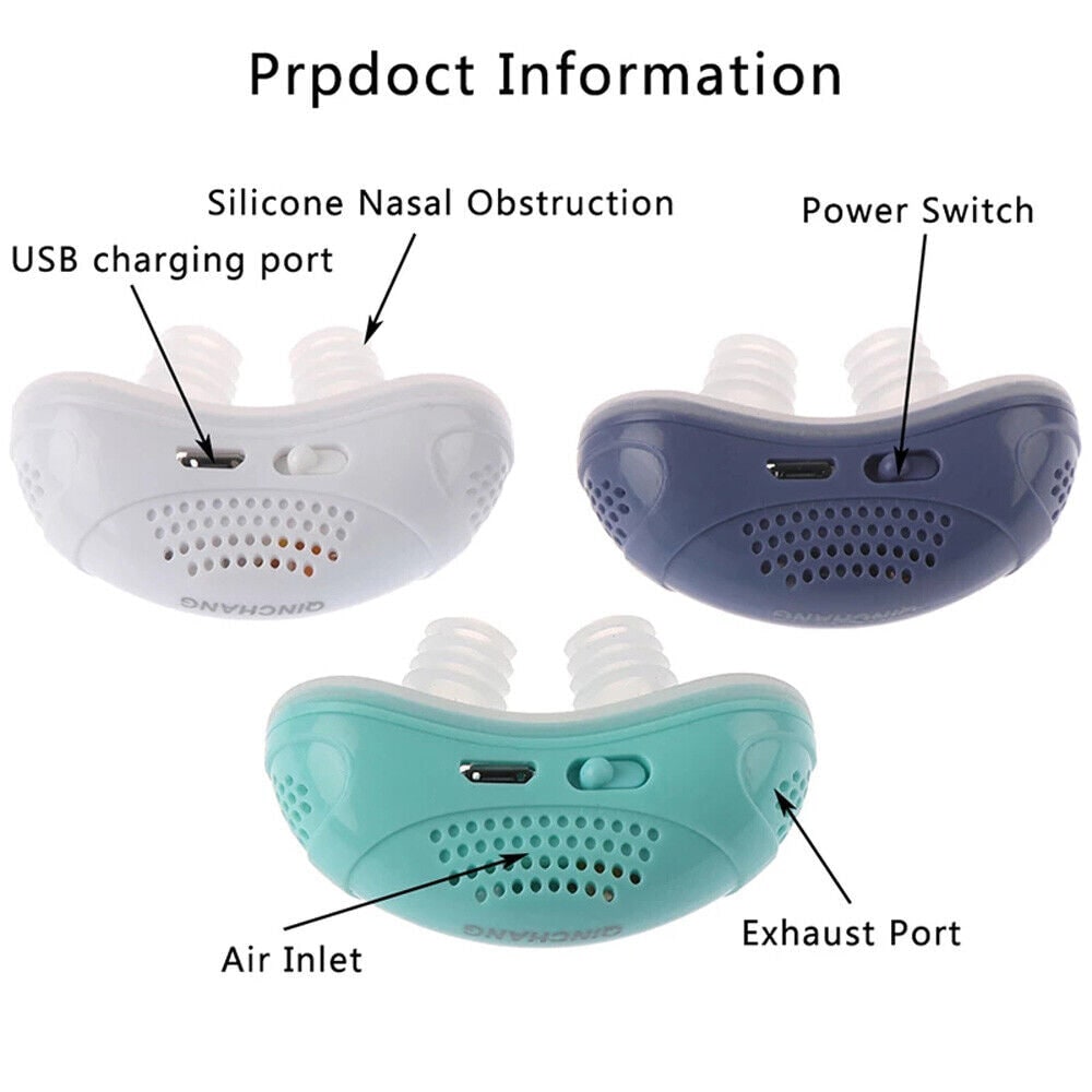 Anti Snoring Device Solution Rechargeable Portable Silicone Nasal