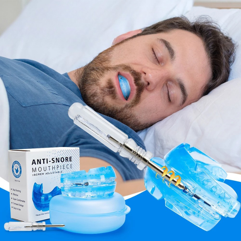 Adjustable Anti Snoring Mouthpiece Mouth Guard with Screwdriver and Storage Case Aid