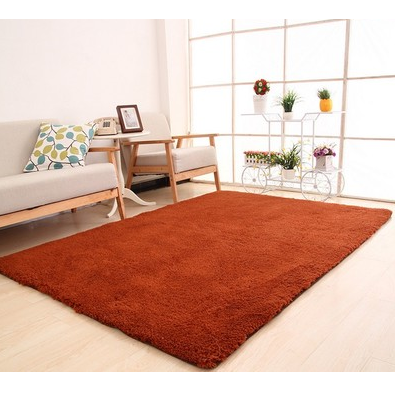 Area Rug with Soft Shaggy Plush Texture and Black and White Solid Color Design 8 By 10