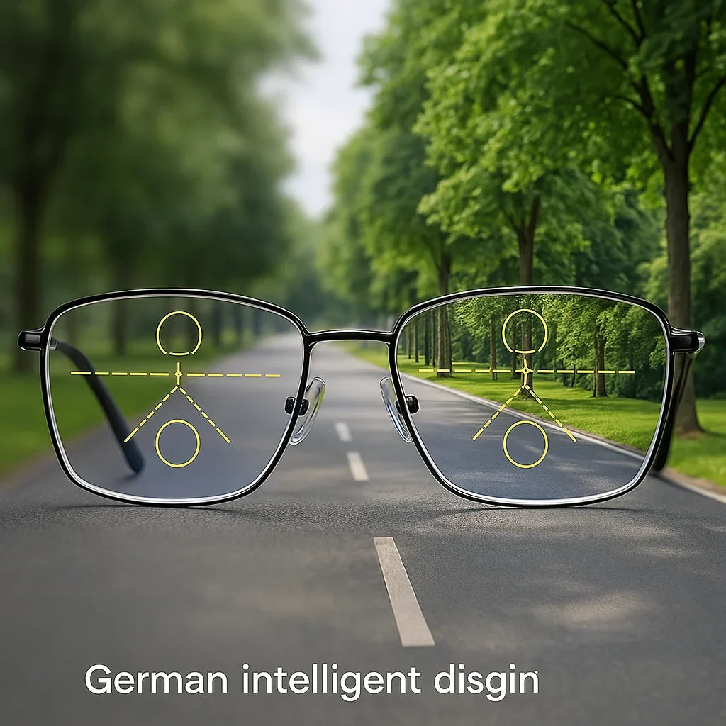 Progressive Reading & Driving Glasses with Anti‑Glare